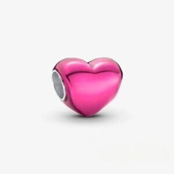 Pandora Jewelry - New Pandora Metallic Pink Heart Charm